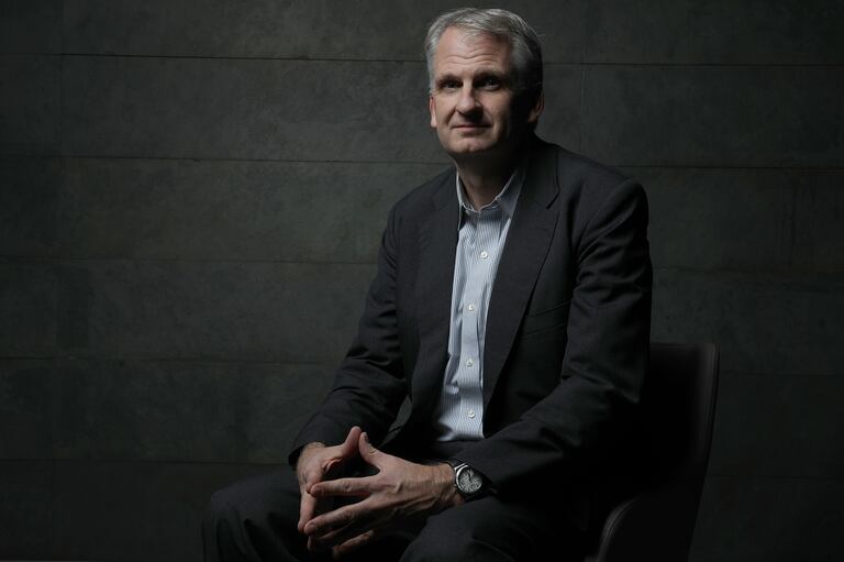 El historiador estadounidense Timothy Snyder en Madrid en 2018.