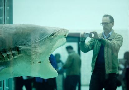 'The Physical Impossibility of Death in the Mind of Someone Living', el cadáver de un tiburón que el británico Damien Hirst metió en un tanque de formaldehido en la Tate Modern de Londres.