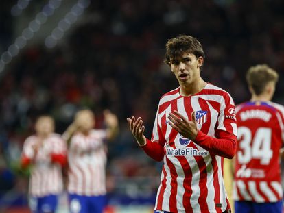 Joao Félix, durante el último partido de Liga con el Atlético de Madrid.