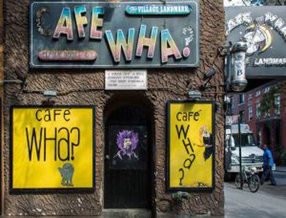Exterior del Cafe Wha?, en el Greenwich Village, en Nueva York.