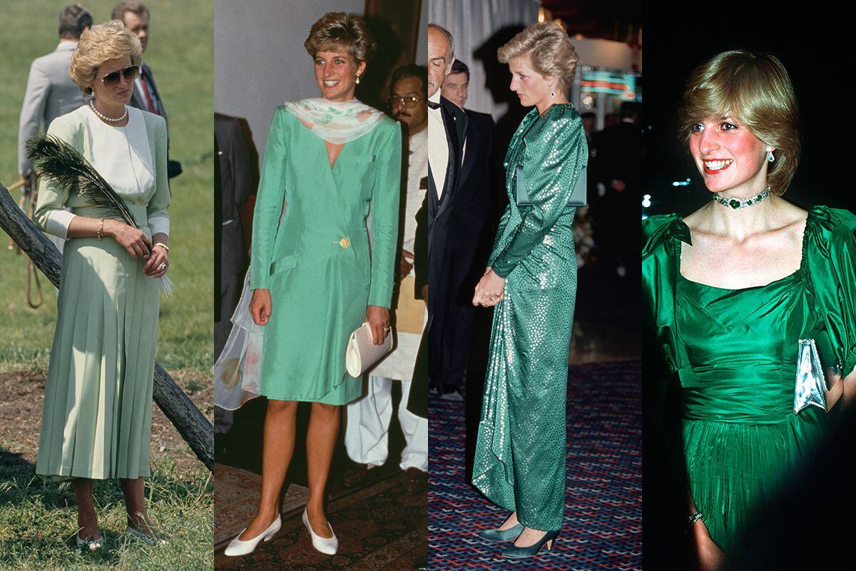 El color, favorito en los ochenta, se convirtió en un básico del armario de Lady Di. Ella lo vistió en prácticamente toda la gama.