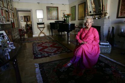 La mezzosoprano Teresa Berganza, en su casa de San Lorenzo de El Escorial en 2007. 