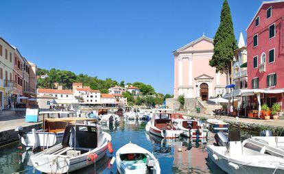 El pueblo de Veli Losinj en la isla de Losinj.