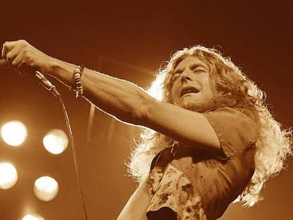 El británico Robert Plant, vocalista de Led Zeppelin, en una imagen tomada durante una actuación en 1972.