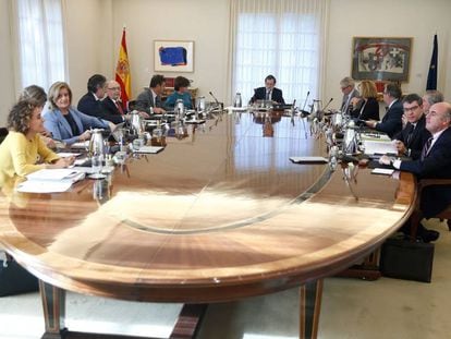 Consejo de Ministros que aprobó las medidas a aplicar en Cataluña por el artículo 155 de la Constitución.