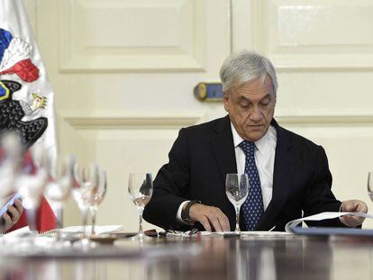 El presidente chileno, Sebastián Piñera, este lunes.