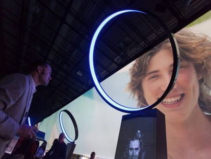 Demostración de realidad virtual en el pabellón de Samsung del IFA 2017.