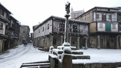 Plaza Mayor de La Alberca, pueblo ubicado en la Sierra de Francia (Salamanca).