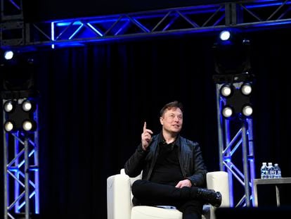 Elon Musk, máximo responsable de SpaceX, en una presentación de la compañía.
