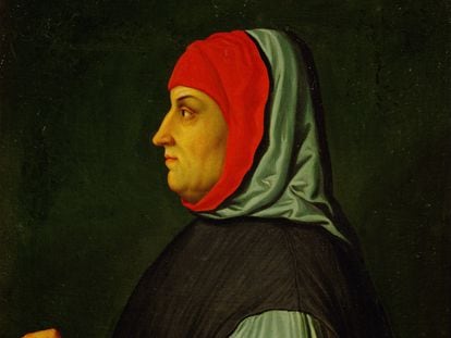 El poeta  Francesco Petrarca, (1304-1374).