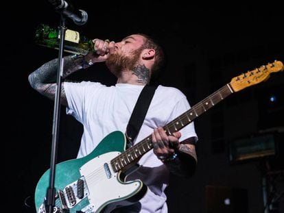 Mac Miller durante una actuación en Los Ángeles, en 2013.