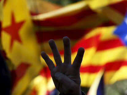 Un partidario de la independencia de Catalu&ntilde;a tras la celebraci&oacute;n de las elecciones en septiembre