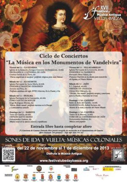 Cartel del ciclo 'La Música en los Monumentos de Vandelvira'.