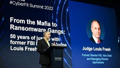 El exdirector del FBI y exjuez federal Louis Joseph Freeh en el evento CyberFit Summit 2022.