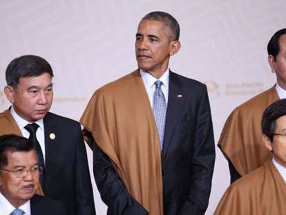 Obama en la foto oficial del Foro Asia-Pacífico.