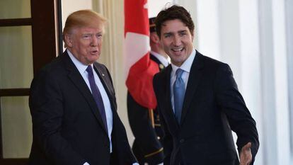 Trump y Trudeau, en un encuentro bilateral.