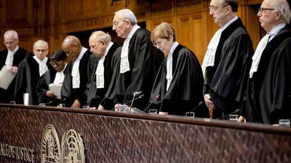 El Tribunal Internacional de La Haya, durante un fallo sobre el conflicto en Ucrania en febrero.