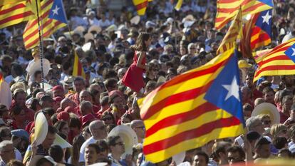 Una imagen de la celebración de la Diada, en 2019.
