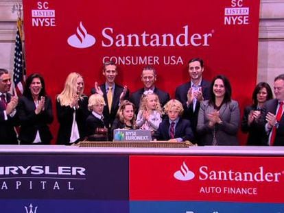 Ceremonia de salida a Bolsa de Santander Consumer USA.