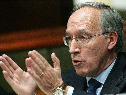 El presidente de Endesa, Manuel Pizarro, durante su comparecencia en el Senado.