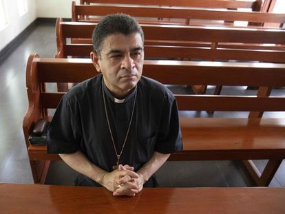 obispo nicaragüense Rolando Álvarez, en Managua en mayo pasado.