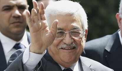El presidente Abbas, en la reuni&oacute;n de la Liga &Aacute;rabe en El Cairo.