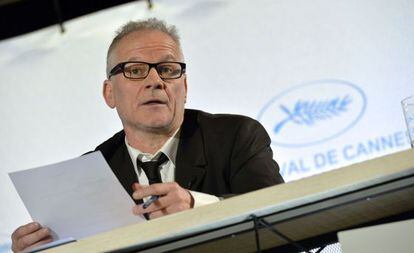 El delegado general de Cannes, Thierry Fremaux, en la rueda de prensa.