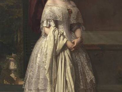 'Josefa del Águila Ceballos, luego marquesa de Espeja', óleo de Federico de Madrazo y Kuntz donado por Alicia Koplowitz.