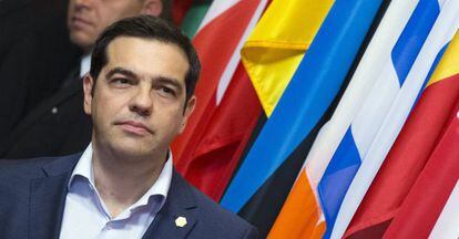 El primer ministro griego, Alexis Tsipras, en Bruselas.