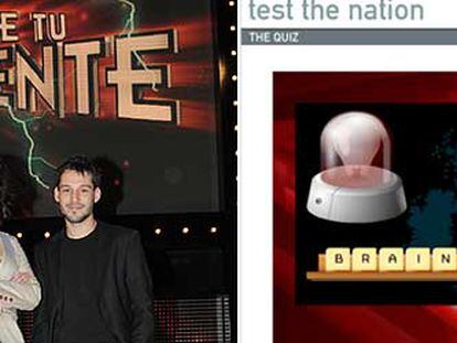 Raquel Martínez y Christian Serrano <i>(Mueve tu mente),</i> y <i>web</i> del programa de la BBC de <i>The national lottery people's quiz, </i>adaptado por Cuatro.