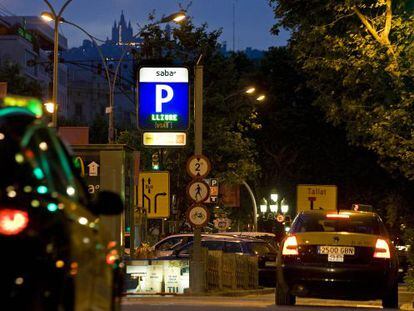 Entrada a un parking de Saba en Barcelona