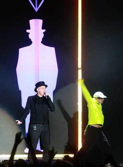 Los Pet Shop Boys, ayer en Madrid.