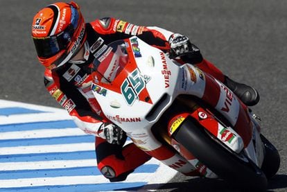 Stefan Bradl, durante la clasificación del Gran Premio de Jerez.