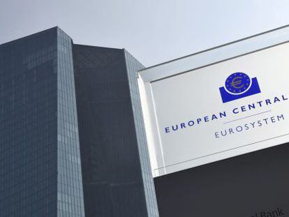 Vista de la fachada del Banco Central Europeo. reuters