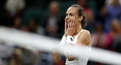 Rybarikova celebra su victoria ante Vandeweghe en cuartos.