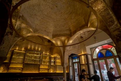 Baños árabes descubiertos en las obras de la cervecería Giralda, en Sevilla.