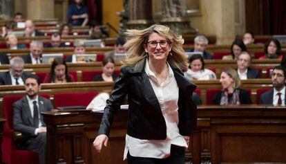 La consejera de Presidencia y portavoz del Govern, Elsa Artadi, en el Parlament.