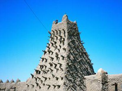 La mezquita de Sankore, con su minarete piramidal.