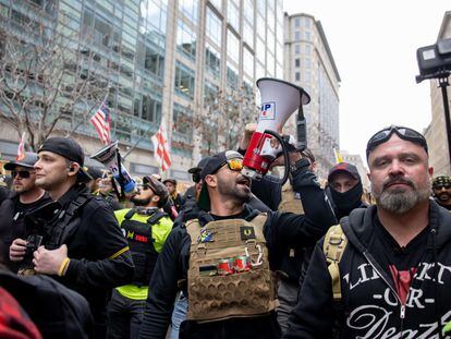 Una manifestación de la agrupación ultra 'Proud Boys', el pasado 12 de diciembre en Washington, EE UU.
