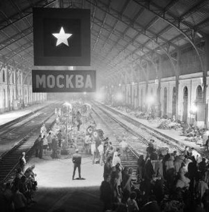 Rodaje de ‘Doctor Zhivago’ en la estación de trenes de Delicias.