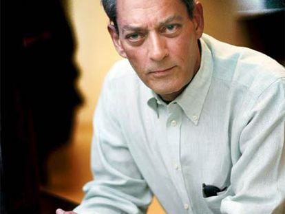 Paul Auster, ayer en Barcelona.
