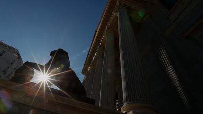 Exterior del Congreso de los Diputados en Madrid.