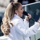 Washington (United States), 20/01/2021.- Jennifer Lopez performs during the inauguration of Joe Biden as US President in Washington, DC, USA, 20 January 2021. Biden won the 03 November 2020 election to become the 46th President of the United States of America. (Estados Unidos) EFE/EPA/Greg Nash / POOL