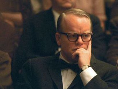 Philip Seymour Hoffman en su interpretación de Truman Capote.