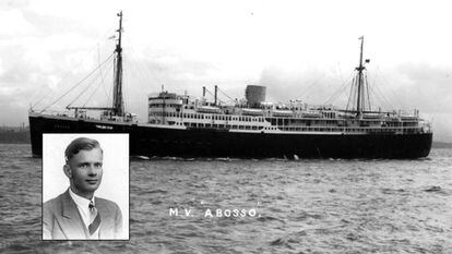 Ulrich Alexander Boschwitz i el vaixell 'Abosso', on va morir el 1942.