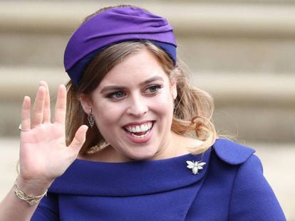 Beatriz de York, en la boda de su hermana Eugenia, el 12 de octubre de 2018.