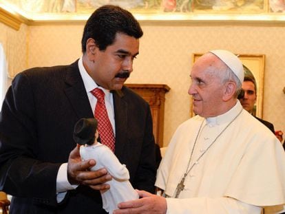 Nicol&aacute;s Maduro con el papa Francisco