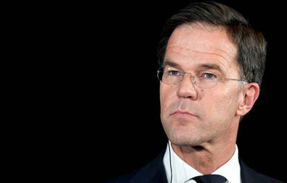 Mark Rutte, el 9 de enero en Róterdam.