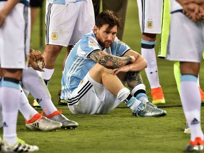 Lionel Messi, tras perder la final de la Copa Am&eacute;rica Centenario.