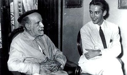 Russell P. Sebold, con P&iacute;o Baroja en 1952.